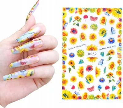 Produktbild von Nail Art Sticker Muster SONNENBLUMEN
