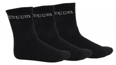 Produktbild von Kappa - Socken für Herren/Damen Uni (3er-Pack) PP9686 (38 EU - 42 EU) (Schwarz)