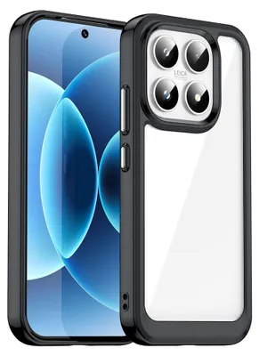 Immagine prodotto di Custodia resistente agli urti per Xiaomi 17, custodia protettiva ibrida in TPU e acrilico, nera