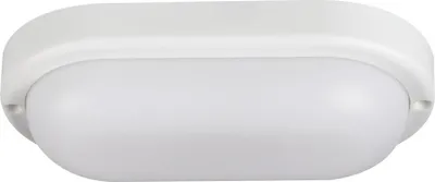 Immagine prodotto di Plafoniera LED ovale TOLU bianca 6W, luce bianca neutra 420 lm, plastica, dimensioni: 3,8 x 15,8 x 8,5 cm, IP54, Miledo