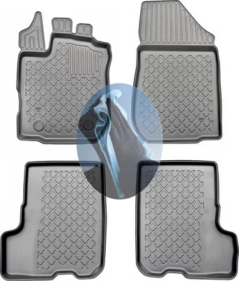 Produktbild von Z519946 TPE-Gummifußmatten kompatibel mit  Dacia  Sandero  2 B8 Schrägheck Hatchback 5-türer 2012-2020