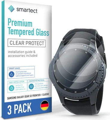 Produktbild von 3x Schutzglas Panzerfolie für Galaxy Gear S3 Frontier / Classic Displayschutz
