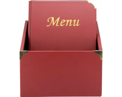 Produktbild von Speisekarten Box Basic DIN A4 weinrot 10 Stk.