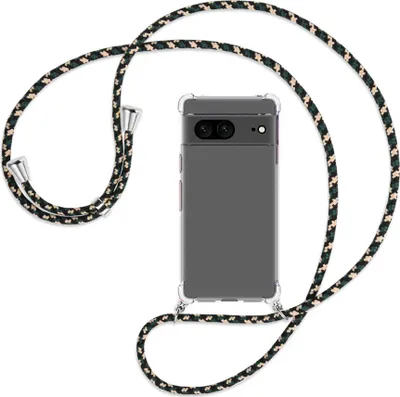Produktbild von Handykette Backcover-Schutzhülle mit Band (Metall silberfarben) für Google Pixel 7 - camouflage