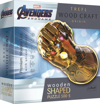 Produktbild von Trefl Wood Craft Origin puzzle Marvel: Rukavice nekonečna 505 dielikov