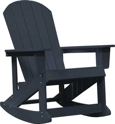 Immagine prodotto di vidaXL Sedia a dondolo Adirondack blu navy 92 x 73,5 x 92 cm HDPE