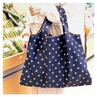 Produktbild von Faltbare Einkaufstasche, großer Einkaufsbeutel, wiederverwendbarer Stoffbeutel, leichte Shopping-Tasche, 53 x 66 cm