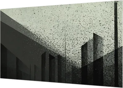 Produktbild von Selbstklebende Fototapete - Wandbilder für Wohnzimmer - 416x254 - Dekorative Wandfolie - Modernes Design für Wanddekoration - Tapeten für Innenräume - Stadtgeometrie