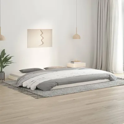 Zdjęcie produktu dla The Living Store Łóżko z litego drewna sosna biała 200x200 cm