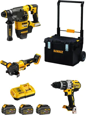 Produktbild von DeWALT Kit FVK381TST3HD-QW 54V/18V (DCH333 + DCD996 + DCG418 + 3 x 6,0 Ah + DCB118 + DS450 DWST1-75668)