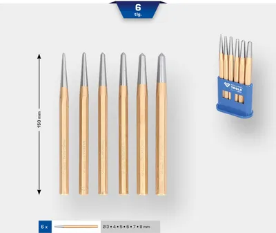 Obrázek produktu pro Brilliant Tools Sada středového děrovače, 6 ks