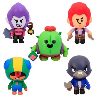 Image de Figurines Brawl Stars, lot de 5, multicolores, pour enfants, multicolores, taille unique