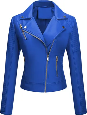 Productafbeelding van Currero Leren Jas Dames Blauw S