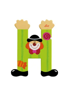 Immagine prodotto di Trudi lettere di legno clown : Lettera H Ordinamento delle lettere: Lettera H