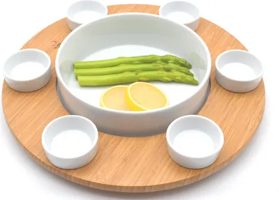 Produktbild von Crudité-Set Schale + Dip – 7-teilig, Ø 32 cm, H 6 cm