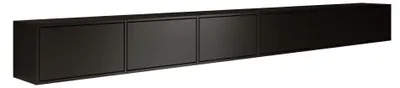 Produktbild von Selsey Framme – Hängendes TV-Board mit sechs Klappen 300 cm, Schwarz