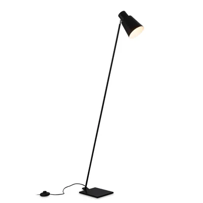 Obrázok produktu pre Stojaca lampa Briloner, kovová, čierna, stojaca lampa, lampa na čítanie, nožný vypínač, pätica E27, 127 cm