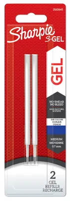 Image de 1x2 recharge Sharpie S-Gel 0,7 mm blister bleu