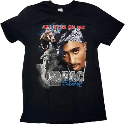 Produktbild von Tupac Shakur - "All Eyez Homage" T-Shirt für Herren/Damen Uni RO8019 (M) (Schwarz)