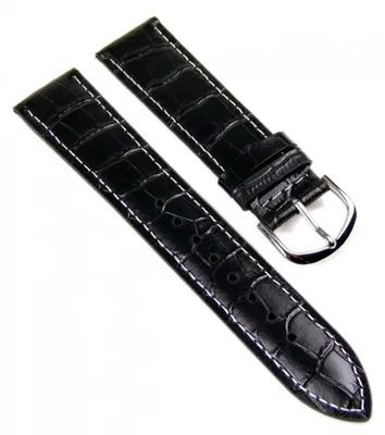 Produktbild von Casio Uhrenarmband Leder 20mm schwarz MTP-1302 MTP-1303