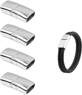 Produktbild von Armbandverschlüsse 4 Stück, RVS Magnetische Endkappen, Starke Magnete, für Schmuckherstellung