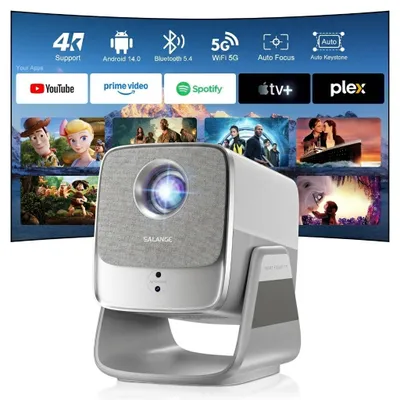Immagine prodotto di Proiettore - Risoluzione nativa 1080p Full HD - Sistema operativo Android 14 - Altoparlanti Hi-Fi da 16W - Home cinema
