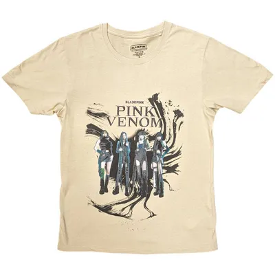 Immagine prodotto di BlackPink | Maglietta ufficiale della band | Pink Venom Oil Stroke, media, neutra