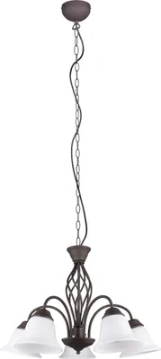 Image de Lustre RUSTICA 5xE14 40W brun antique