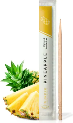 Produktbild von Wunder Zahnstocher Zahnstocher mit Geschmack - 200er Set Ananas Einzeln verpackt für deinen Lifestyle