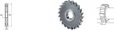 Produktbild von ELMAG HSS Co5-Scheibenfräser DIN 885A, Ø 100 x 6 x 32, feingezahnt