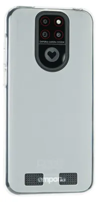Immagine prodotto di caseroxx custodia protettiva in TPU compatibile con Emporia Smart 5 Mini, custodia in gomma per cellulare bianco-trasparente