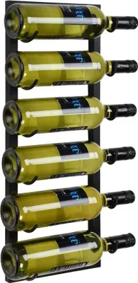 Produktbild von Wand-Weinregal HANG UP SINGLE für 6 Flaschen, Metall, Schwarz