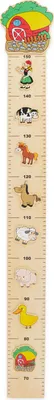 Produktbild von Bieco Messlatte Bauernhof | Skala 0,65-1,5m | Messlatte Holz Kinder | Wand Holz Dekoration | Maßband Körper | Kinder Messlatte Holz | Holz Meter | Wandtattoo Kinderzimmer Tiere | Messlatte Kind