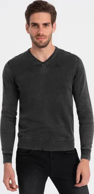 Obrázek produktu pro Ombre Clothing Pánský klasický svetr Anaiel černá M
