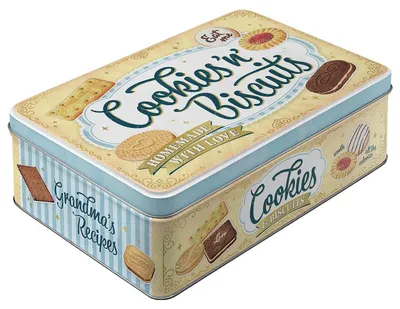 Image de Nostalgic-Art - Boîte à provisions plate - Cookies 'n' Biscuits