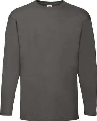 Produktbild von Fruit Of The Loom Herren Langarm T-Shirt mit Rundhalsausschnitt BC331 (2XL) (Helles Graphitgrau)