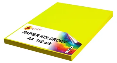 Obrázek produktu pro Barevný papír A4 100g žlutý neonový fluo 100 listů