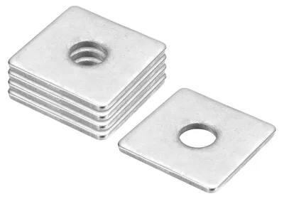 Image de 5 joints plats carrés M12x40x40x3 mm, en acier inoxydable 304