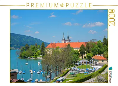 Produktbild von CALVENDO Puzzle Schloss Tegernsee 2000 Teile Puzzle quer | 2000 Teile Lege-Größe 90x67cm Foto-Puzzle für glückliche Stunden