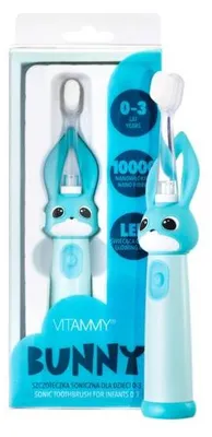 Obrázok produktu pre VITAMMY Bunny sonická zubná kefka pre deti 0-3 roky, modrá