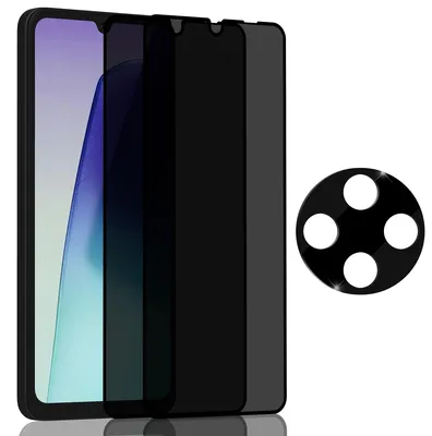 Produktbild von 2-Pack Xiaomi Redmi 14C Displayschutzfolie Privacy & 1-Pack Kameraschutz - Gehärtetes Glas 9H - Super Qualität 3D