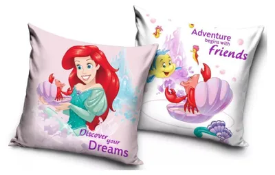 Productafbeelding van Kussensloop met Disney prinsessenmotief, afmetingen ongeveer 40 x 40 cm