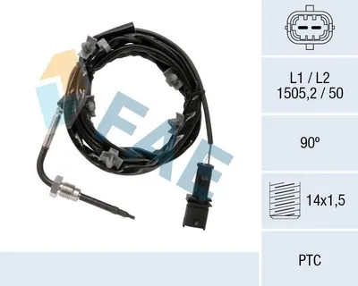 Produktbild von FAE 68088 Abgastemperatursensor für OPEL ZAFIRA B (A05) M14x1,5 1505mm