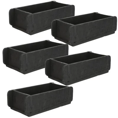 Produktbild von Novaliv 5x Holzkiste Vintage Schwarz 30 x 15 x 10 cm Alte Ziegelform Holz EIN KAMMER Allzweckkiste aus recyceltem Altholz Jede Form EIN Unikat - Geschenkkiste