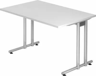 Produktbild von bümö Schreibtisch Serie-N - Nachbildung: Weiß, Größe:  120 x 80 cm