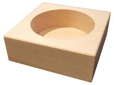 Flaschenuntersetzer aus Buchenholz, 11x11x4 cm, natur