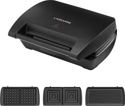 Produktbild von Waffeleisen 900W Mini Maxi Waffel Croque M Panini Schwarz - Lagrange