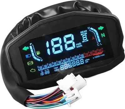 Obrázek produktu pro Kombinovaný přístroj pro motocykly, rychloměr, otáčkoměr, digitální LCD displej, teplota vody, měřič hladiny oleje