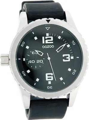 Produktbild von Oozoo Armbanduhr schwarz Leder Vintage Series Damen-Herren Analog-Quarzuhr UOC3679A