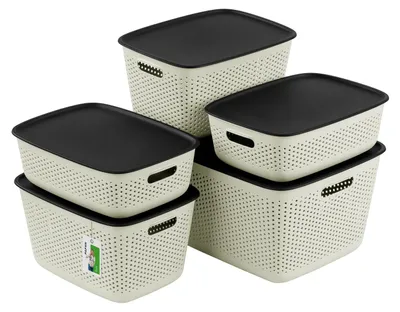 Produktbild von PAFEN OpenStore Aufbewahrungsboxen Set Weiss - Kunststoff PP